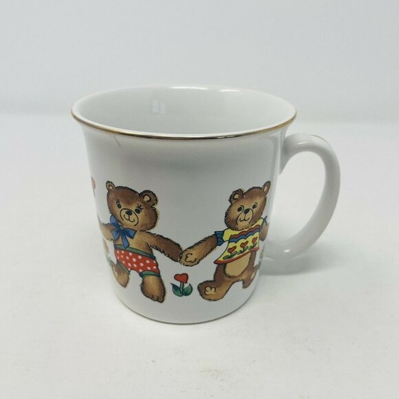 Vintage Bear Friends Action Industries Japan Child Toddler 3 Piece Dining Set - Picture 7 of 10